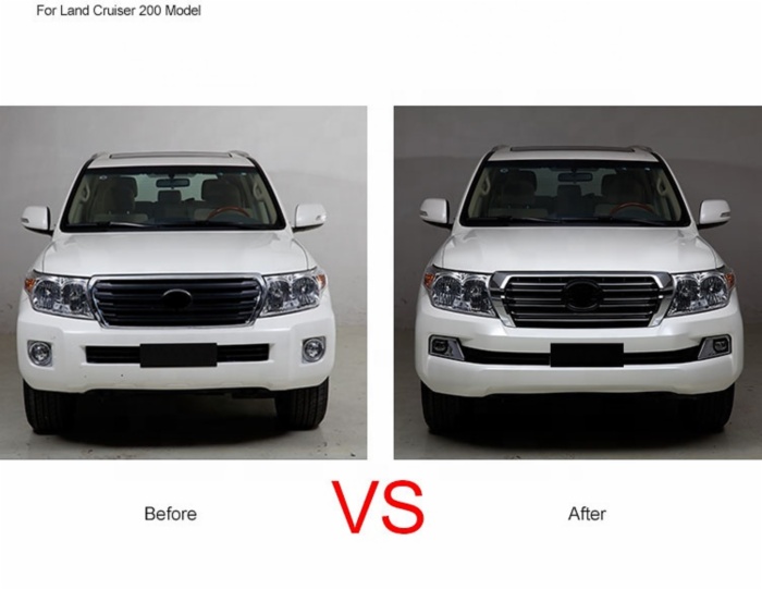 For 2008-2015 Upgrade to 2016  Toyota Land Cruiser 200 LC200 front & rear car bumper grille rear bumper light